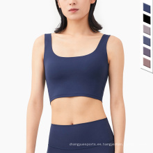 Último diseño de sujetador de yoga en blanco Activewear Sports Bra de entrenamiento de chaleco de entrenamiento de entrenamiento de yoga